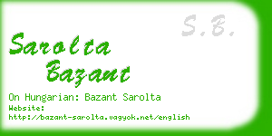 sarolta bazant business card
